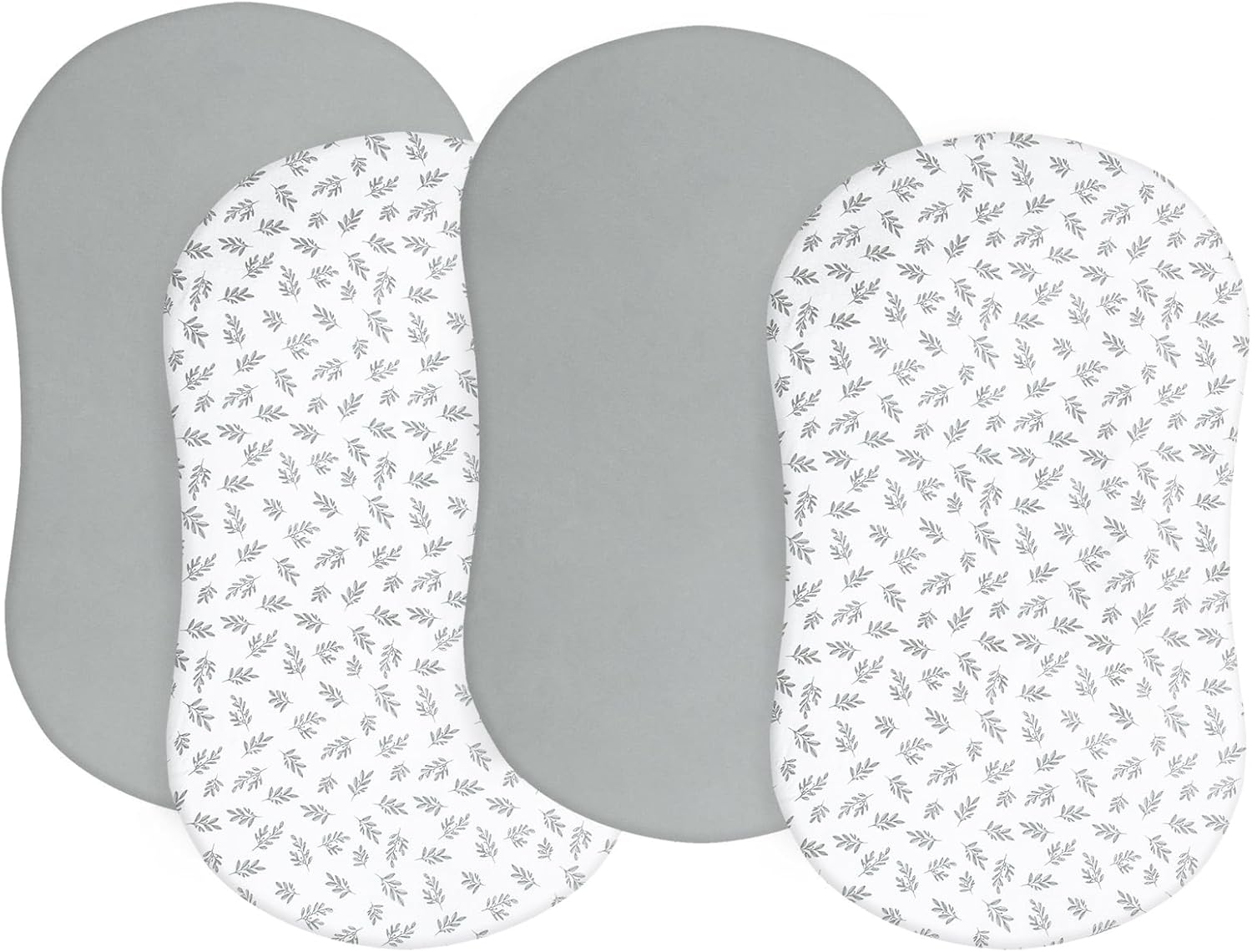 Baby Bassinet Sheets 4 Pack Compatible with 33" x 20" Mika Micky, Baby Delight, Dream On Me, AMKE and Other Rectangle Bassinet Mattress, Ultra Soft & Skin Friendly, Washer & Dryer