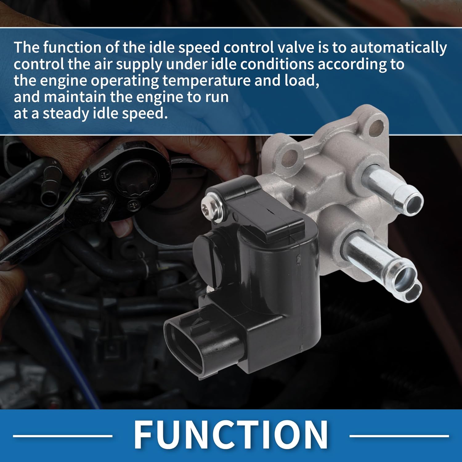 Car Idle Air Control Valve for Toyota Corolla 1991-2002 Replace No.2227016090 IACV Idle Motor Idle Air Control Valve for Stable Engine Operation