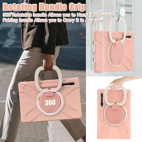 Miniatura 332 de Funda resistente para Galaxy Tab S10 Ultra 2024/S9 Ultra 2023/S8 Ultra 2022, funda híbrida resistente con soporte para bolígrafo S, funda a prueba