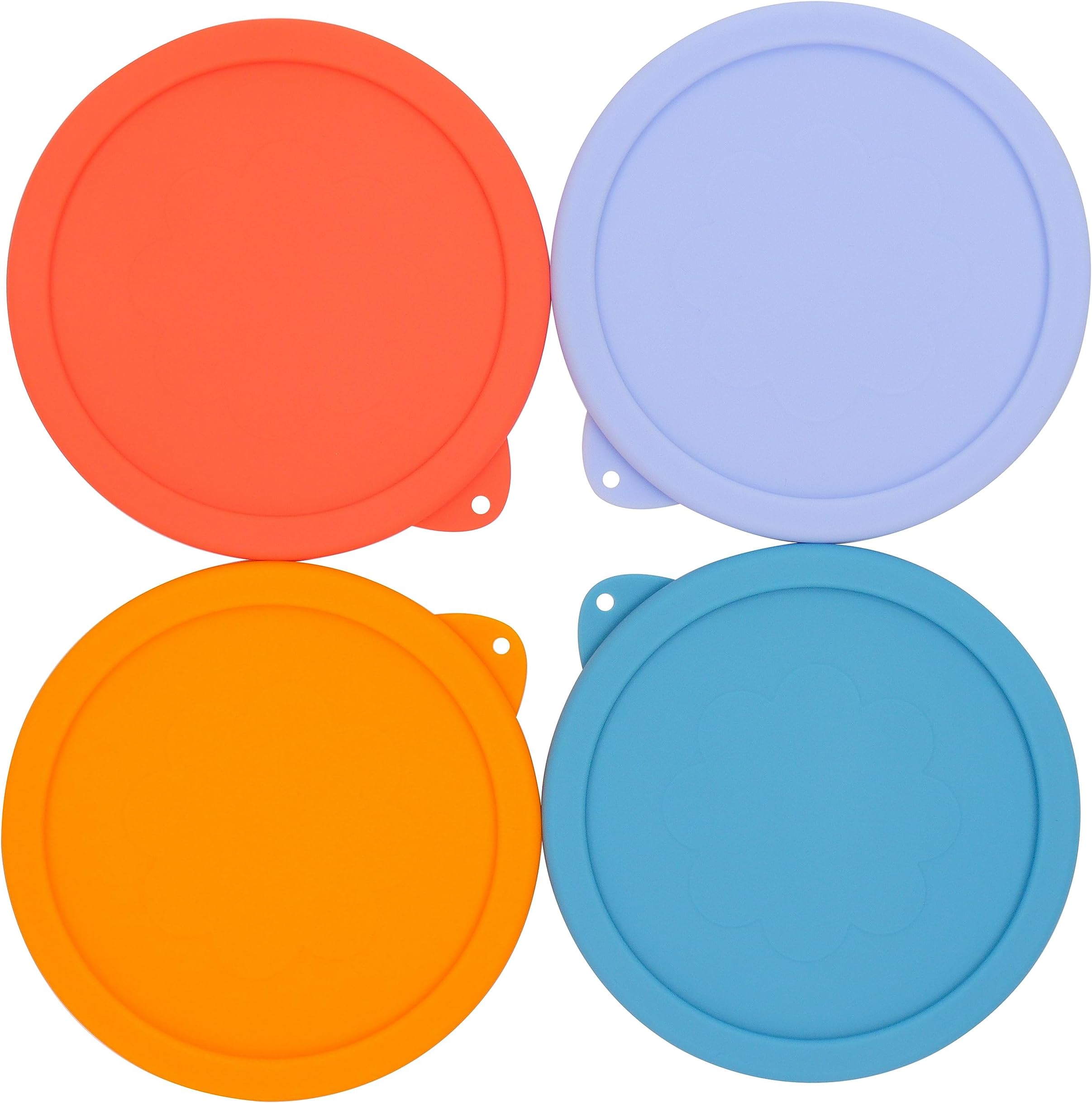 Hushee 8 Pack 2 Cup Round Silicone Storage Cover Lids Replacement Colored Anchor