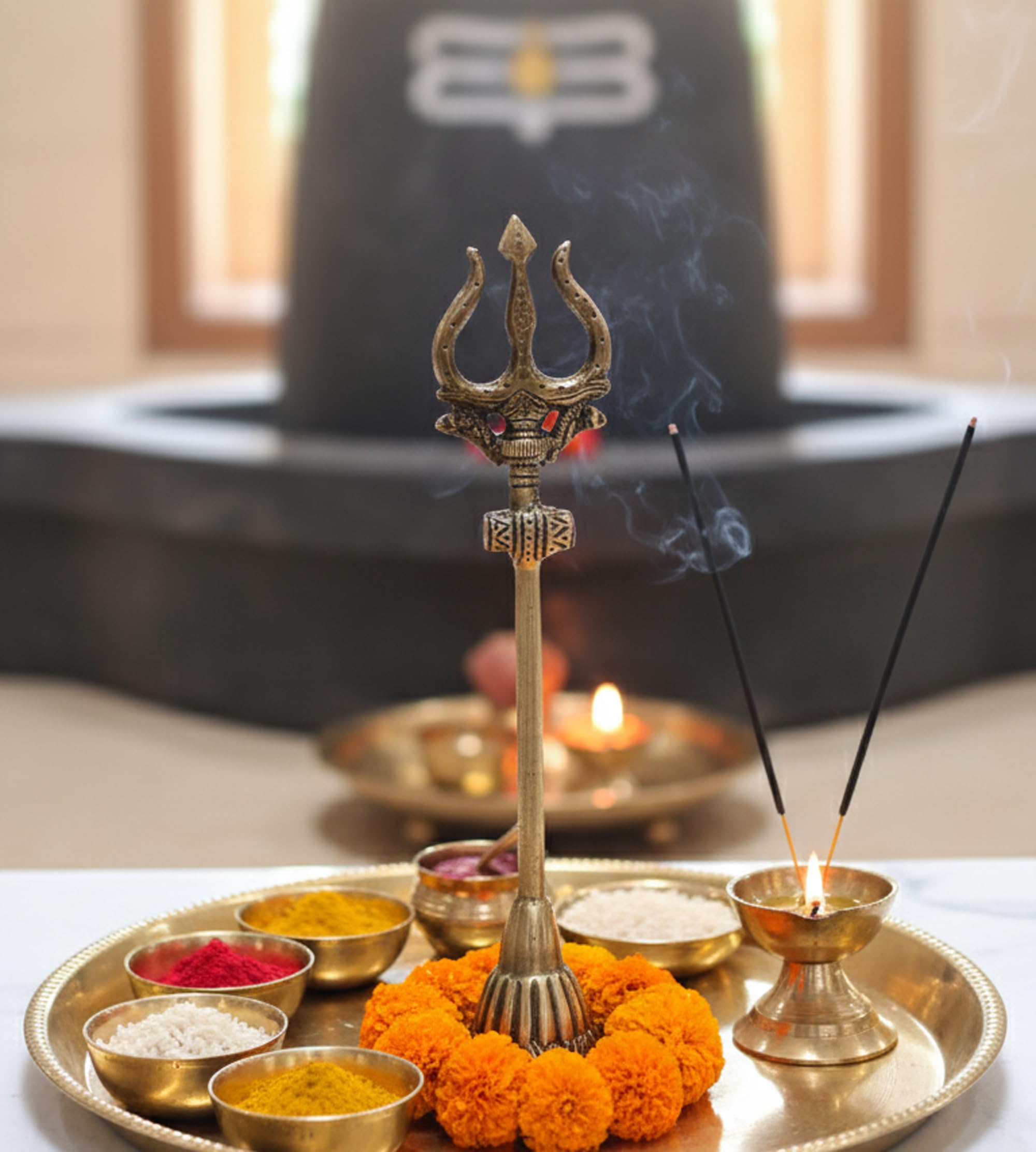 eSplanade Brass Shivling With Sheshnag | Shiva Lingam Shiv Ling Idol Murti Natraj