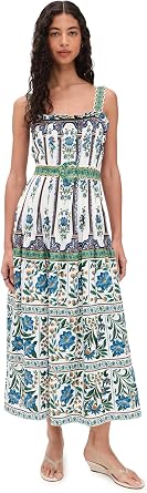 FARM Rio Womens Manoela Off White Sleeveless Belt Maxi Dress