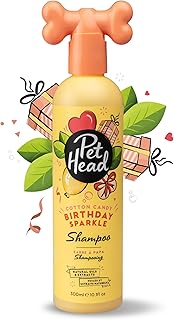 Pet Head Birthday Sparkle Dog Shampoo | Cotton Candy Fragrance | Nourishes and Soothes Sensitive Skin | Birthday Gift for a Dog | Vegan | Gentle Formula for Dogs and Puppies | 300 ml product image