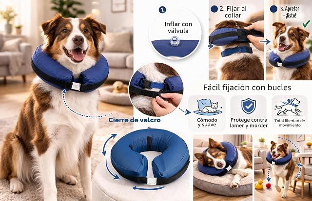 Foto 4 de 7 de Karlie 513235 Collar Inflable para Perros, 15-20 cm, XS, Azul
