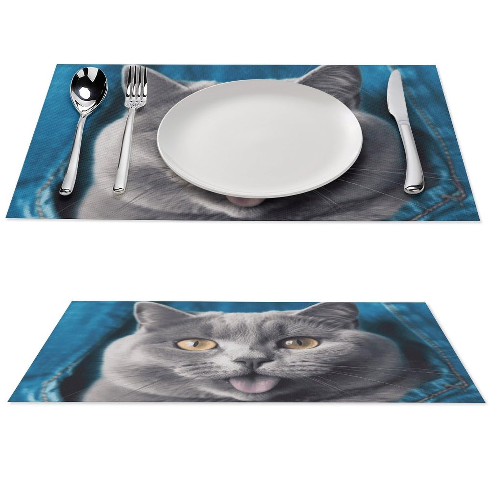 Set de table PVC résistant à la chaleur et vinyle tissé durable