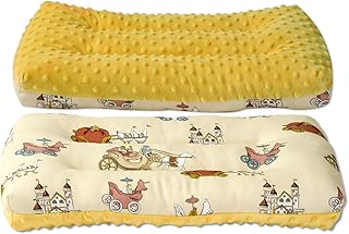 Reidio 1Pcs Toddler Pillow Double Sided Breathable Soft Cotton & Minky Dot Fabric Kids
