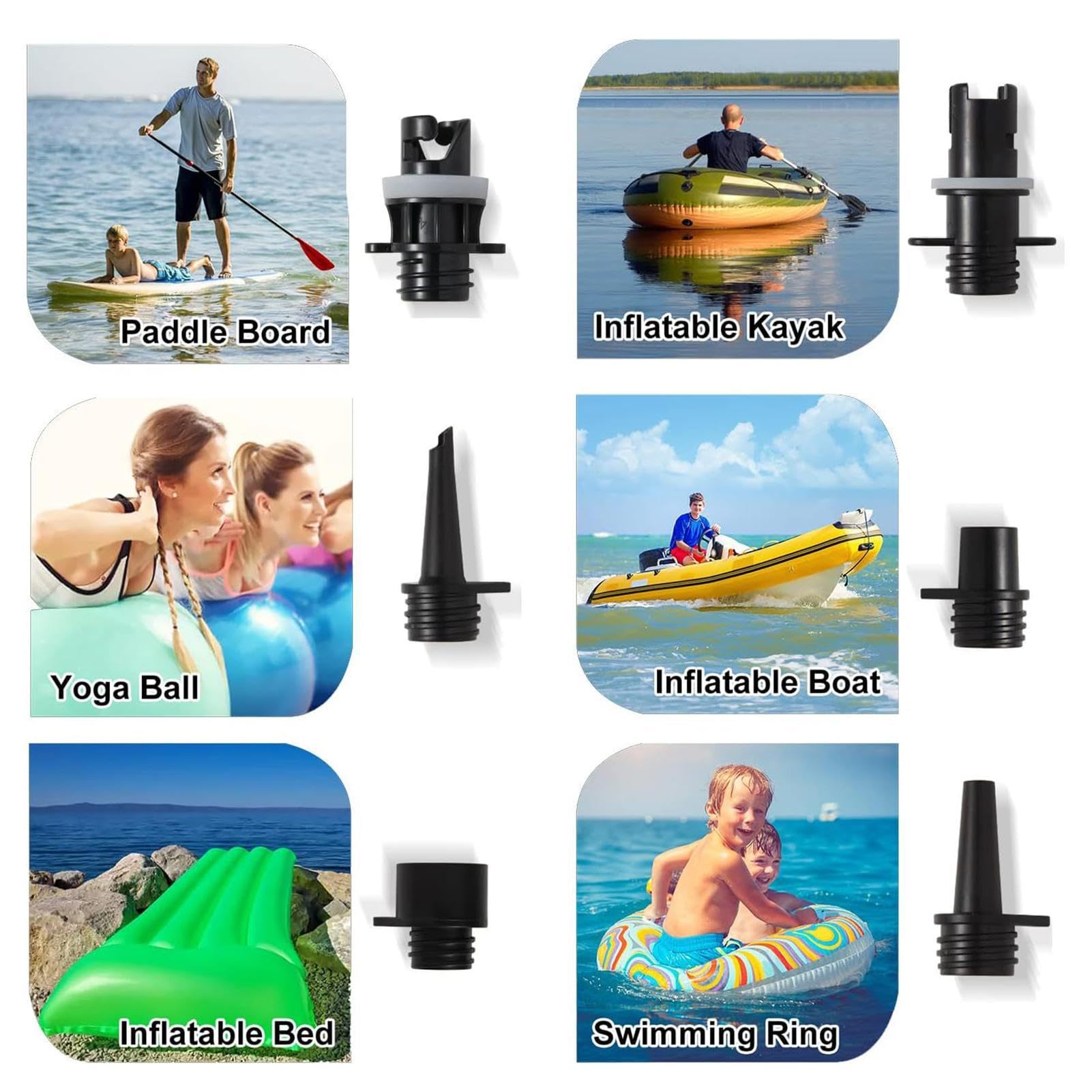 Paddle Board Air Pump Adapter Upgraded Universal Inflatable Nozzles ...