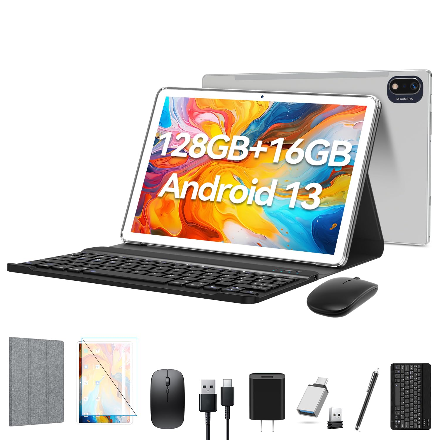 Amazon.com : Android 13 Tablet 2024 Newest 10 inch Octa-Core 