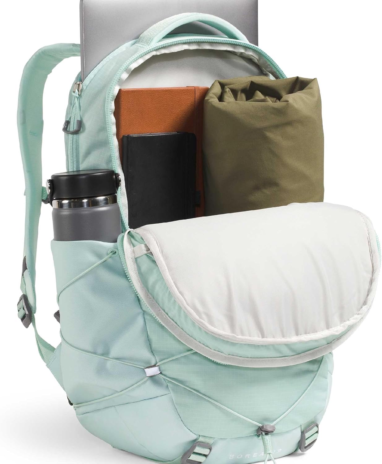 The North Face Women's Borealis Commuter Laptop Backpack - Everyday Travel Bag, Laptop Sleeve, Reflective Details, Opal Frost, One Size