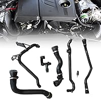 FZJDSD 7PCS Coolant Expansion Tank Radiator Hose Kit for BMW 325i 330i 328i 323i 325Ci 330Ci - Replaces 17127510952 11531436408