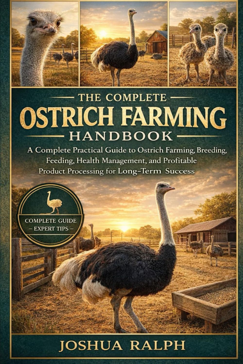 THE COMPLETE OSTRICH FARMING HANDBOOK: A Complete Practical Guide to Ostrich Farming, Breeding, Feeding, Health Management, and Profitable Product Processing for Long-Term Success