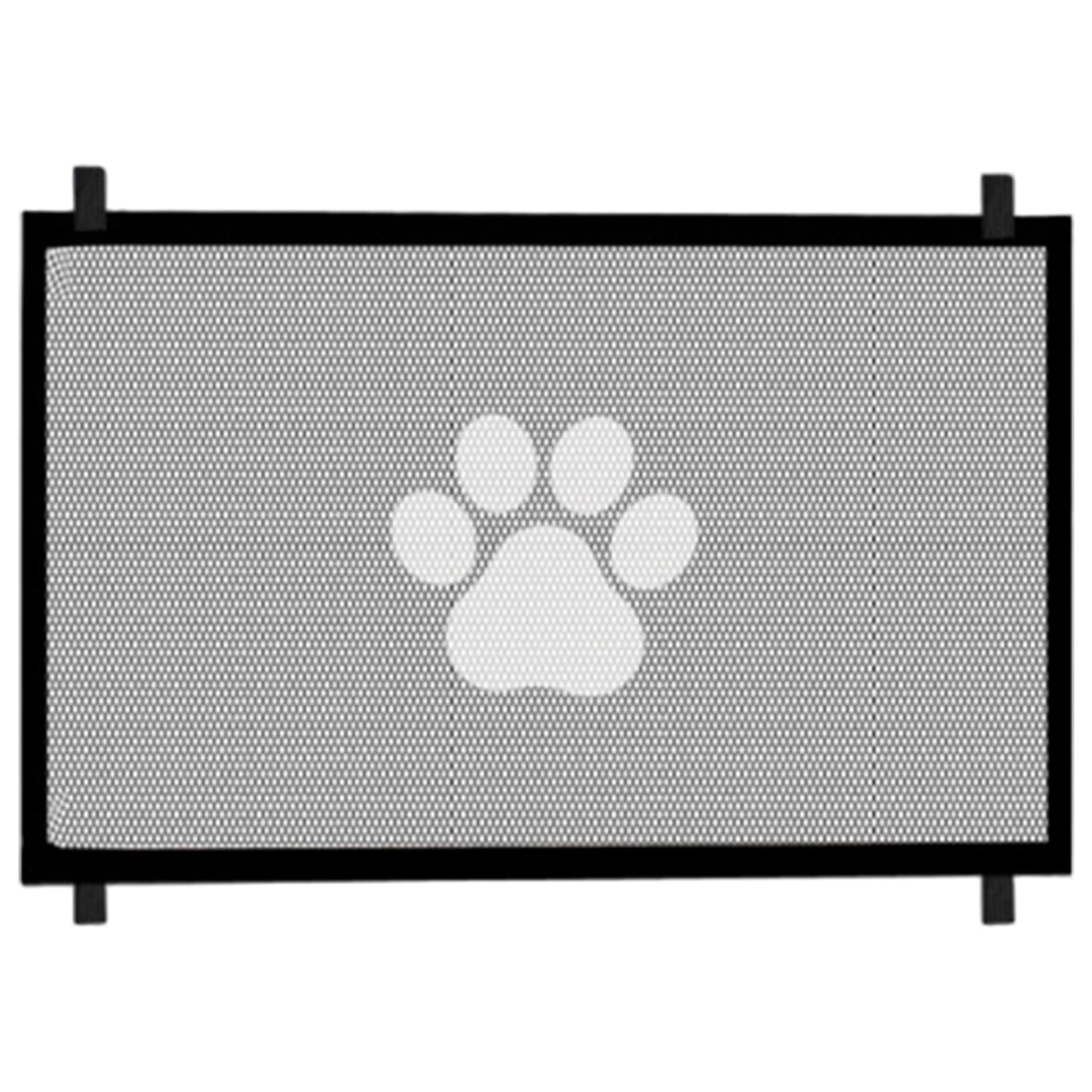 Mesh Dog Gate - No Drilling Portable & Foldable Pet Gate, Adjustable Width 43.3"x30.7" Safety Barrier for Indoor Use, Black