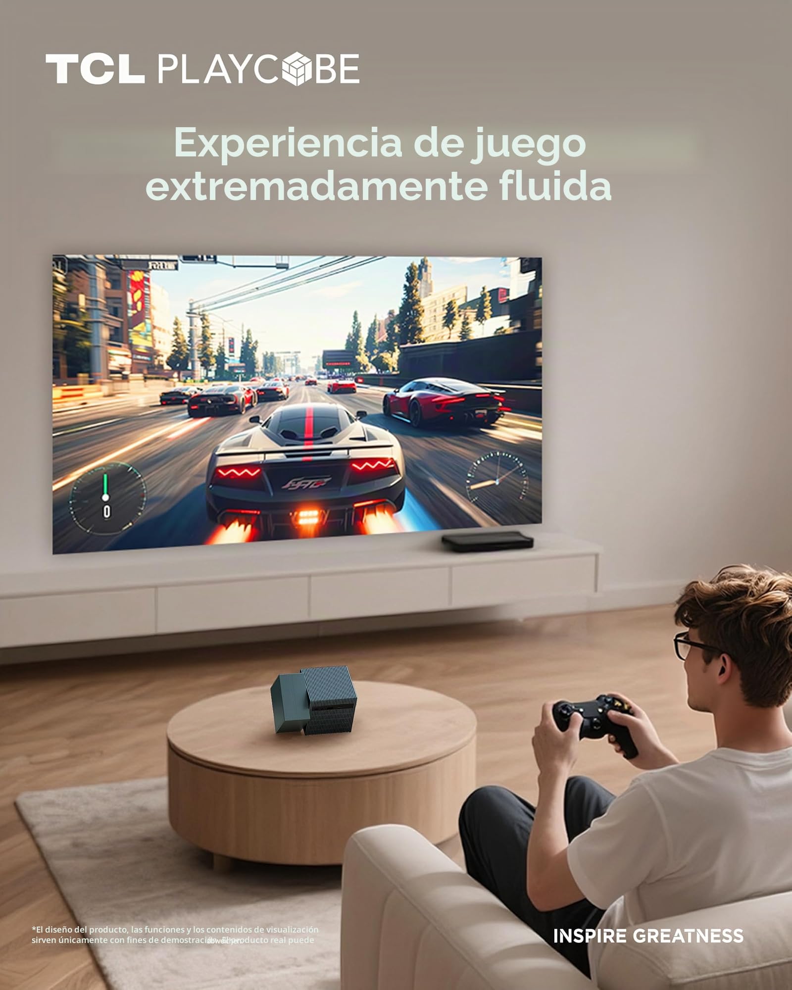 TCL PlayCube DLP Proyecto 4K FHD et Estuche de Transporte
