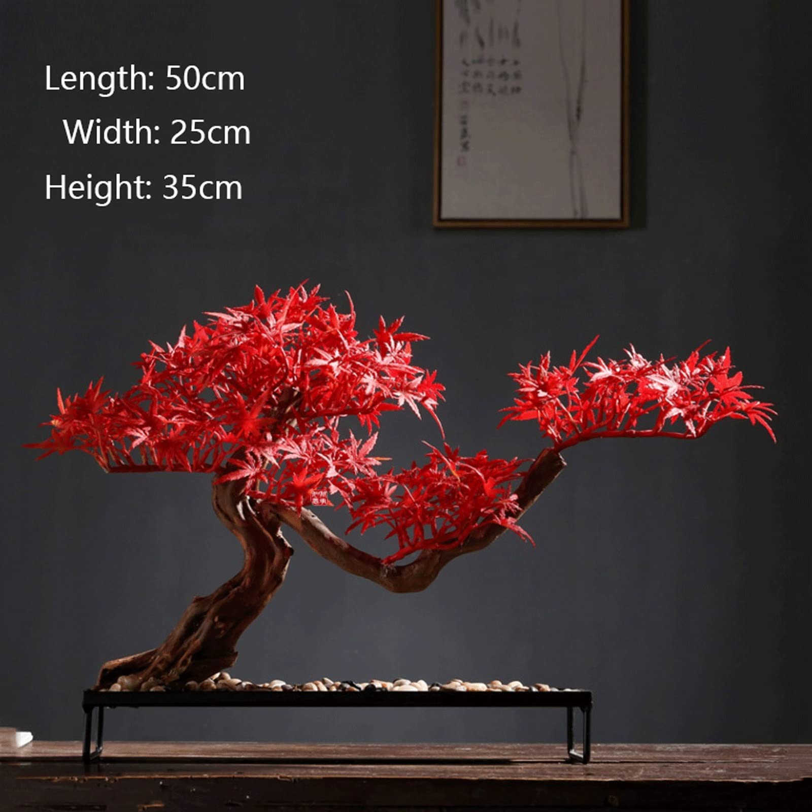 Artificielle Bonsaï Bonsaï à érable Rouge Arbre Artificiel Arbre de Fausses Plantes for Le Bureau du Bureau à Domicile du Livre de la Salle du Livre de la Salle Plante Artificielles