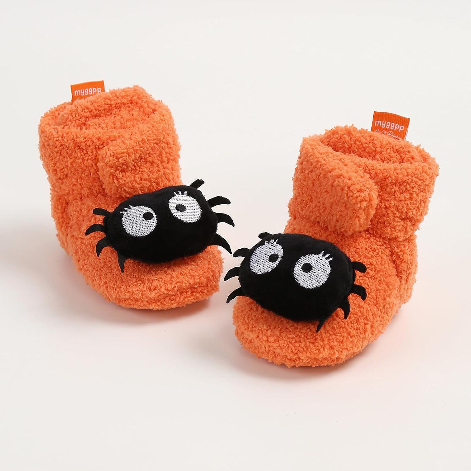 Baby Booties Fleece Slippers Soft Baby Pumpkin Shoes Winter Warm Infant Crib Sock Shoes Halloween First Walkers