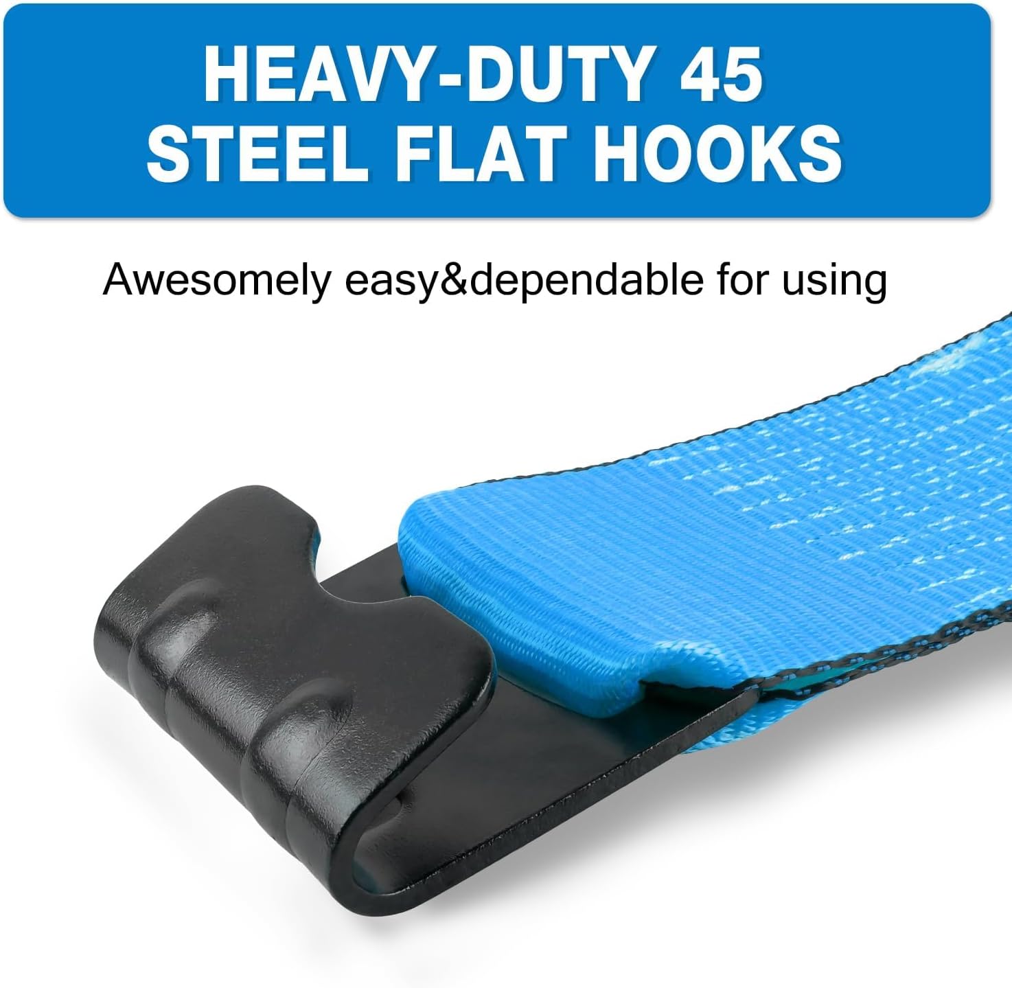 4 Pack 2in x 27ft Flat Hook Ratchet Straps and 10 Pack 4in x 30ft Straps Flatbed 5400lbs