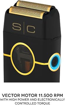 Stylecraft Instinct Metal Professional Foil Shaver by Gamma+ | Cordless Beard & Hair Shaver for Men | 150-Min Runtime | USB-C Charging | Hypoallergenic Foil | Full Metal Body (Black)