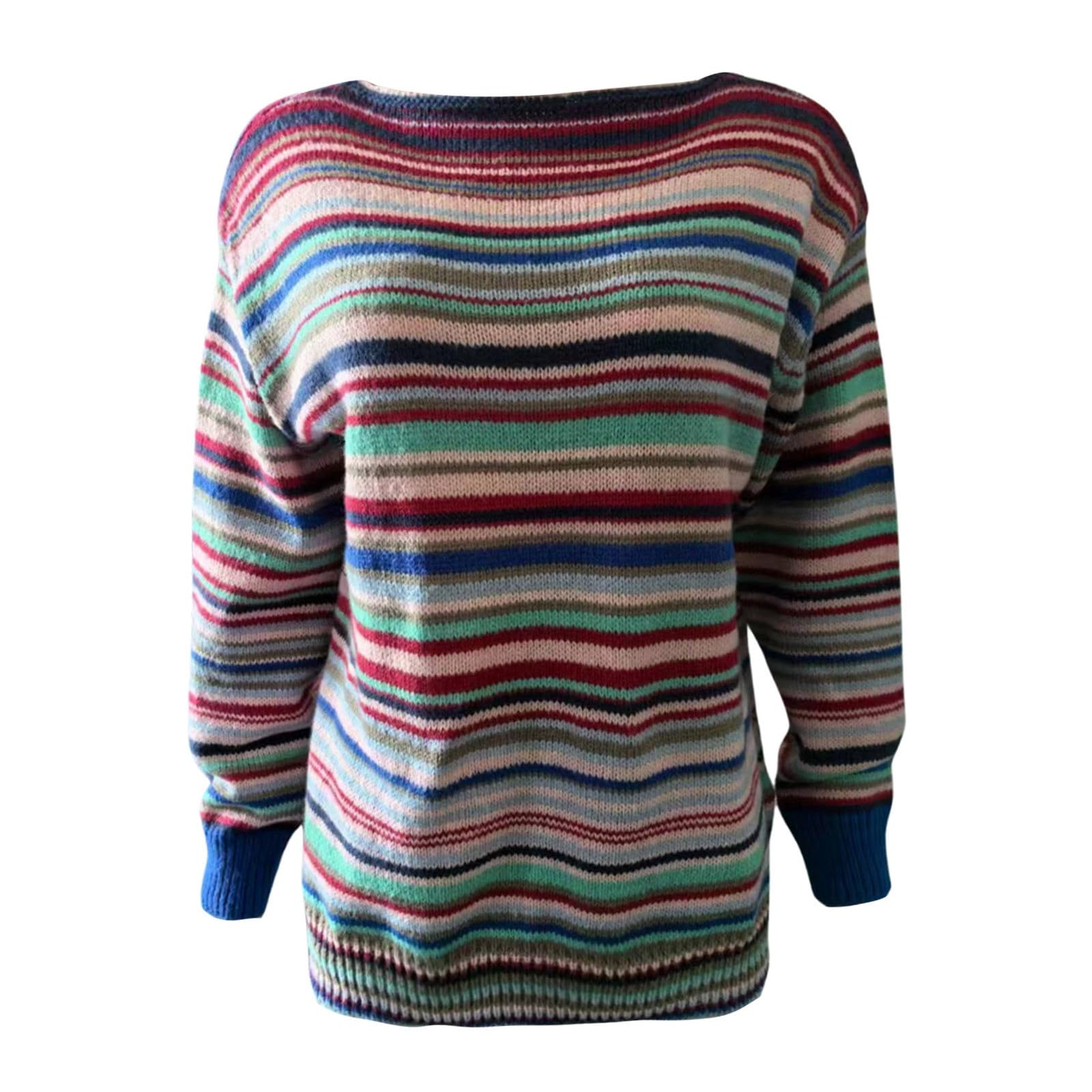 Maglioni da donna per le vacanze Fair Isle a maniche lunghe morbidi maglioni autunnali maglione fantasia brutto alla moda camicetta a tunica da donna maglioni per autunno e inverno top tinta unita