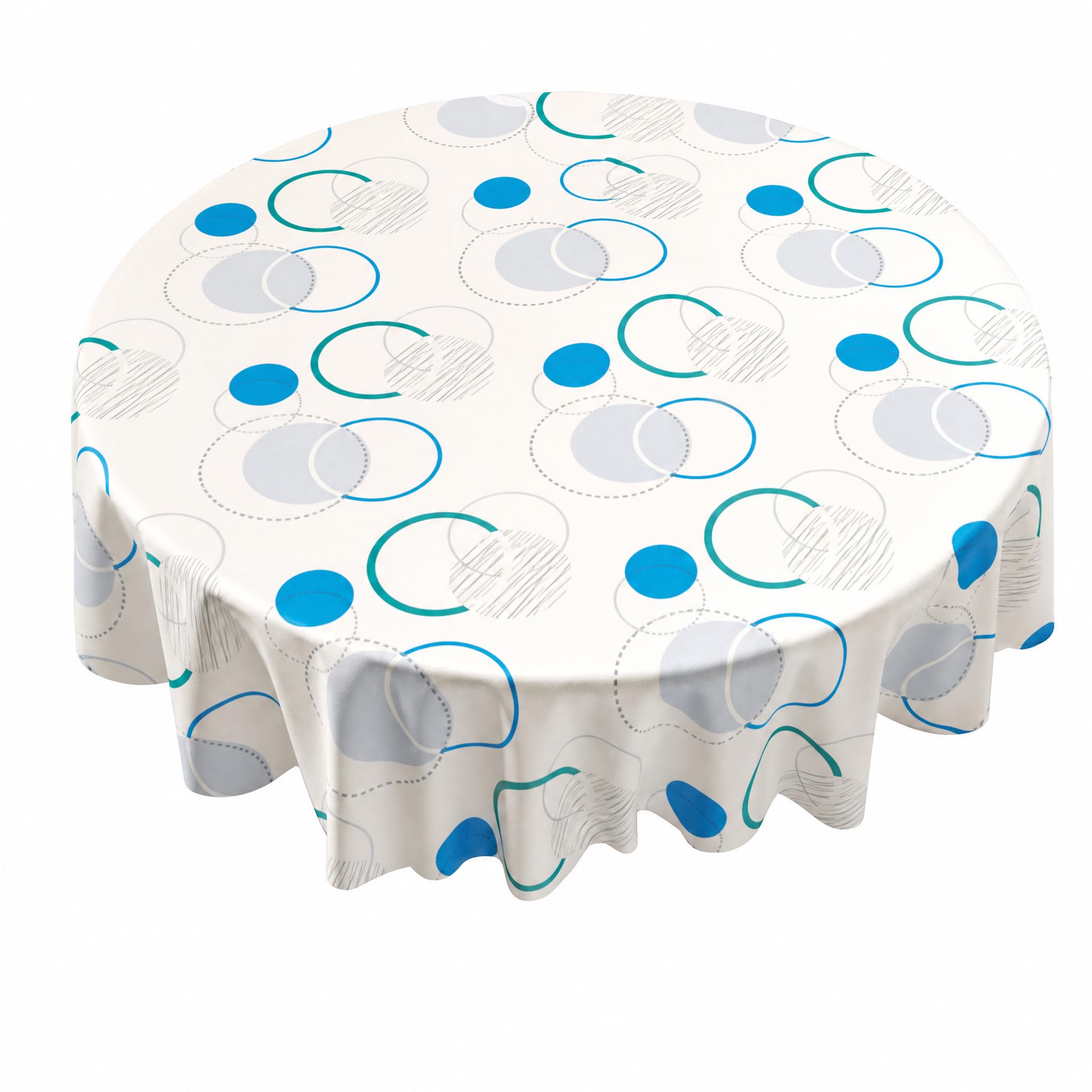 Nappe ronde en PVC anti-tache et durable pour protéger une table de cuisine
