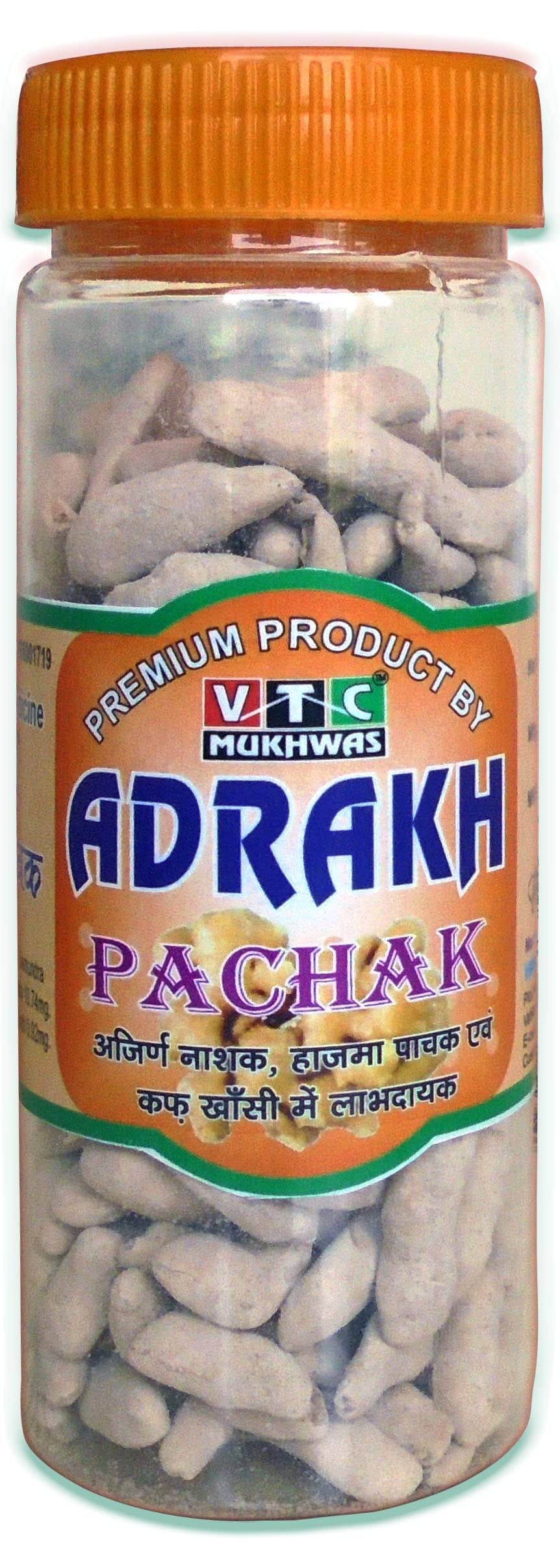VTC MUKHWAS Adrak Pachak Slice 150gm Mashla Candy, Chatpata Pachak Churan, Digestive Ginger Dry Ginger Candy