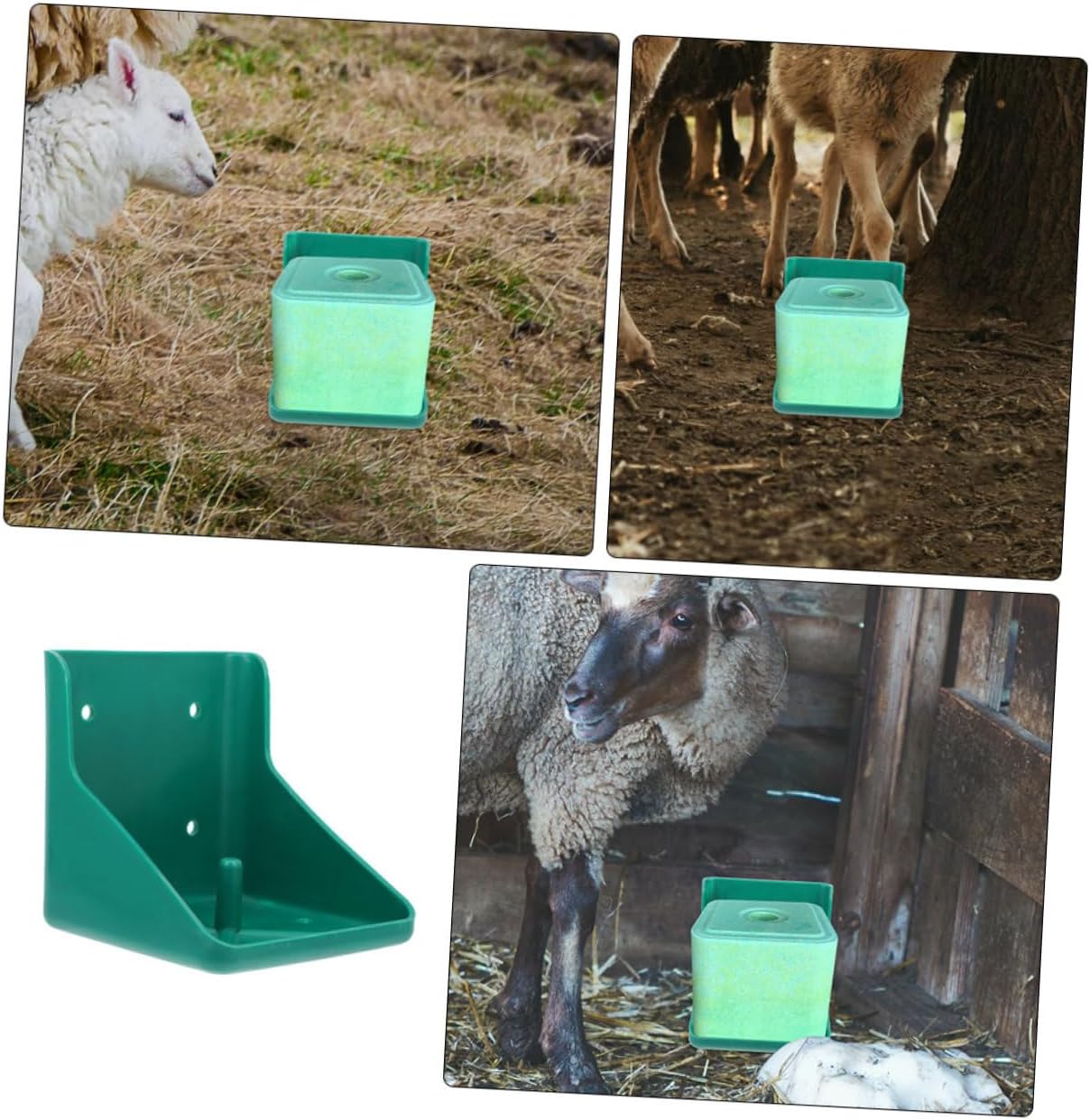 2pcs Sheep Salt Blocks Holder Livestock Stand Feed Pan Material Farm and Home Use