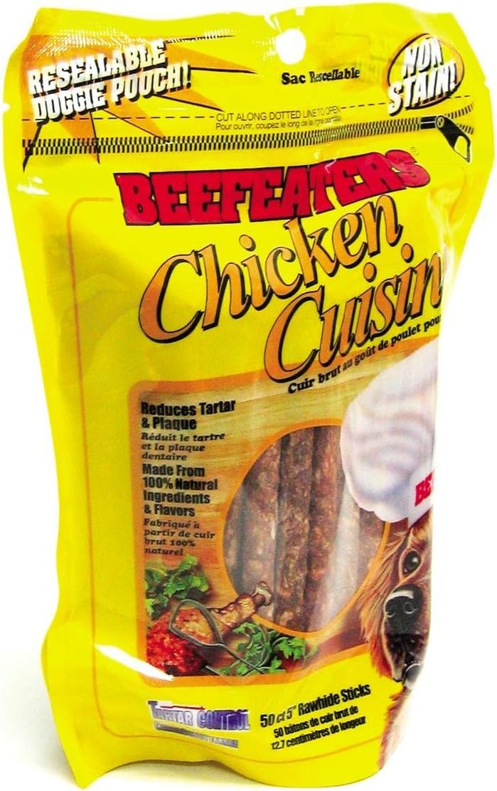 Beefeaters Rawhide Flavored Munchy Dog Treat (50-Pack) Flavor: Chicken