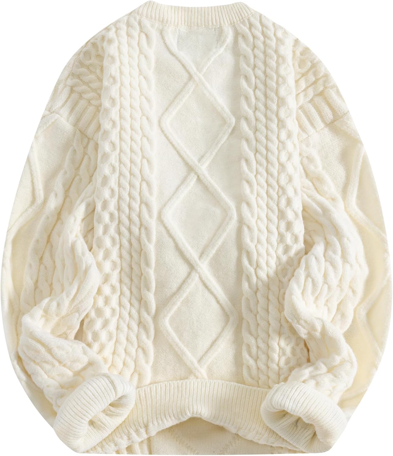 Aelfric Eden Oversized Knit Sweater Solid Vintage Pullover Sweater Unisex Woven Crewneck Knitted Tops - Image 4