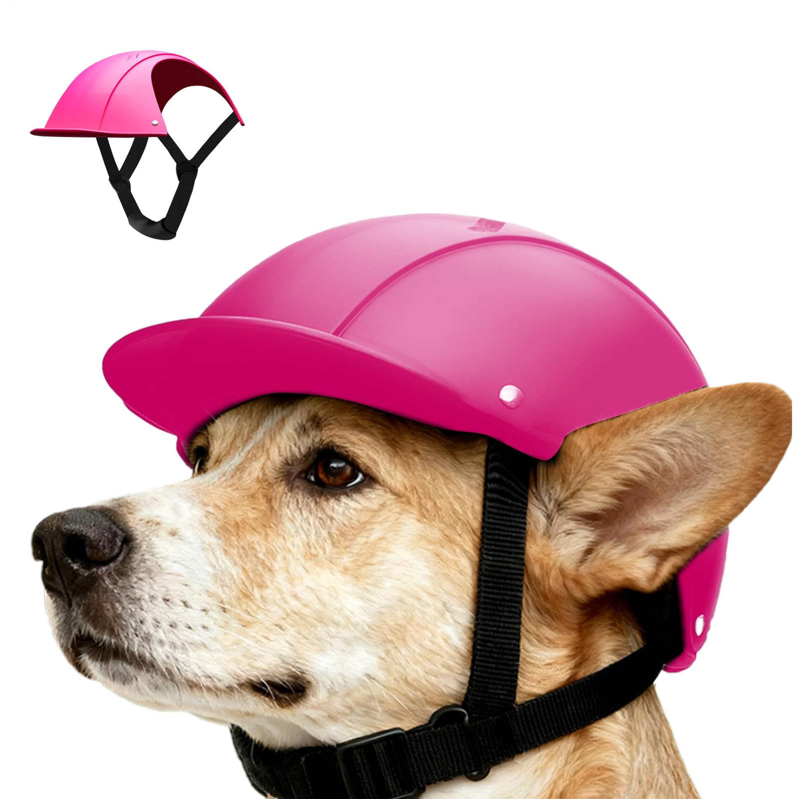 Pet Helmet - Shock Absorbing Headgear with Adjustable Strap - Outdoor Dog Sun Protection Headgear,for Party Outdoor Indoor Holiday Photograph Motorcycle Riding