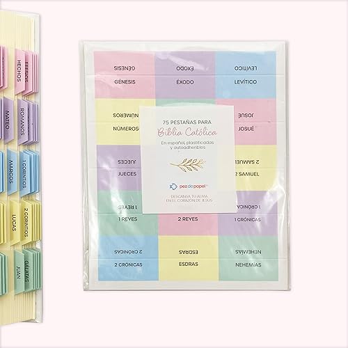 Miniatura 8 de Pestañas para Biblia Católica, en español. Pestañas de la Biblia Católica, en español (Pastel)