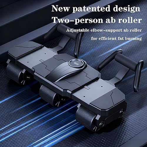 Miniatura 4 de Rodillo de seis ruedas Ab 2025 con soporte de codo  Rodillo de rueda abdominal de rebote automático, la versión mejorada para doble uso de seis
