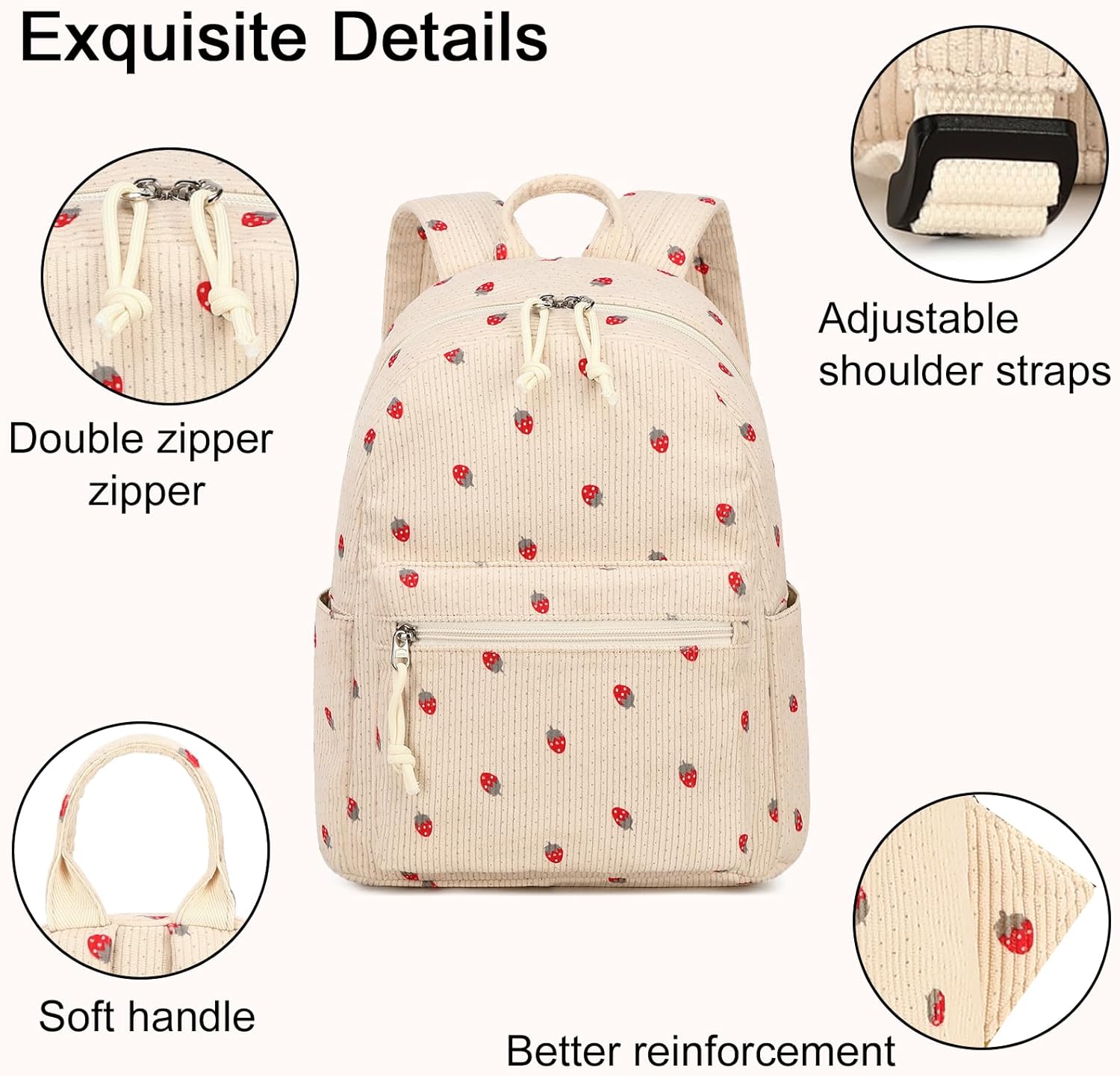 LEDAOU ミニバックパックセット ファッションブックバッグ 財布付き かわいいバックパックセット 女性 ティーン 学校 旅行バッ