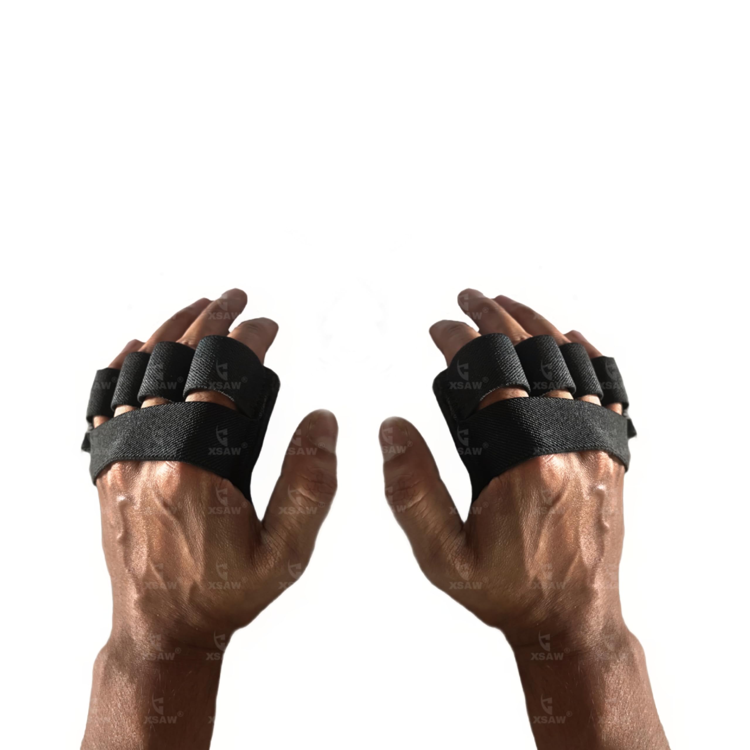 XSAW Weightlifting Workout Crossfit Fitness Neoprene Gloves | Callus-Guard Gym Barehand Grips Accessories | Support Cross-Training for Men & Women, Black