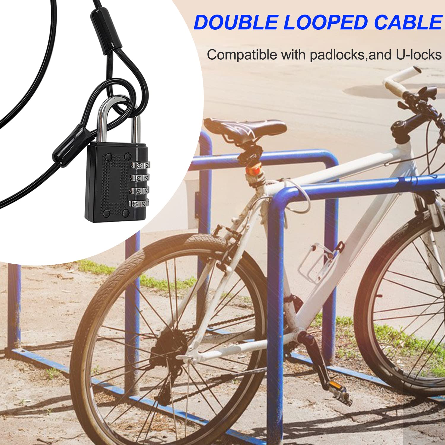 Câble antivol en acier à 2 boucles Abus Cobra - 10 mm - longueur 5 m