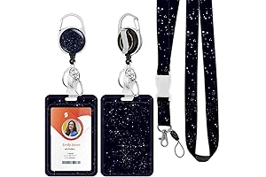 Stunning Glitter Badge Holder for Effortless ID Display