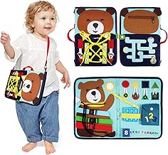 HappyKidsClub Busy Board Montessori 1 2 3 4 Anni, Giochi Bambini 1 2 3 4 Anni Regalo Bambino 1-4 Anni Pannello Sensoriale Bambini Montessori Giochi Educativi Montessori Busy Book