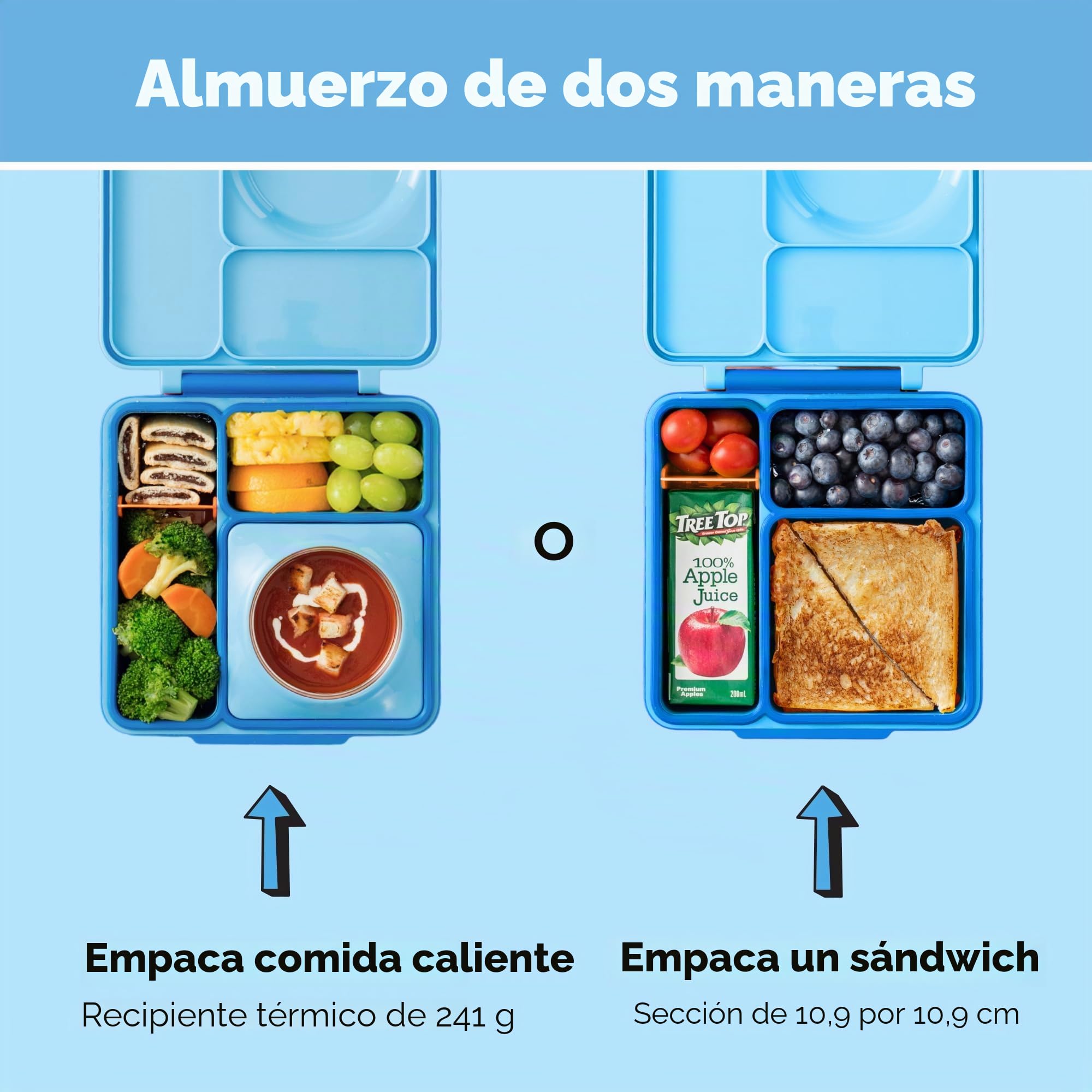 OmieBox Bento - Fiambrera con termos aislados para niños.