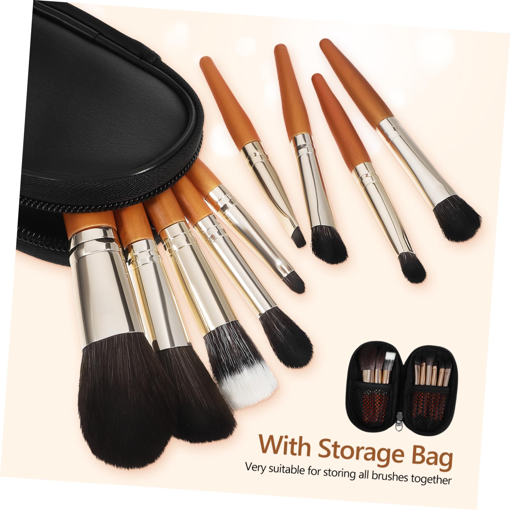 Baluue 27pezzi Pennelli Per Trucco Con Borsa Da Viaggio Pennelli Fondotinta Professionali Per Make-up Quotidiano e Viaggi Per Contouring e Illuminazione
