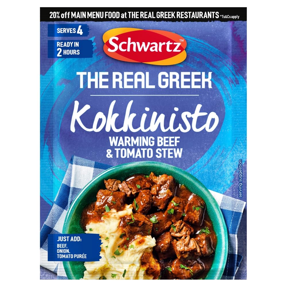 Schwartz x The Real Greek Kokkinisto Warming Beef & Tomato Stew Recipe Mix, 30g