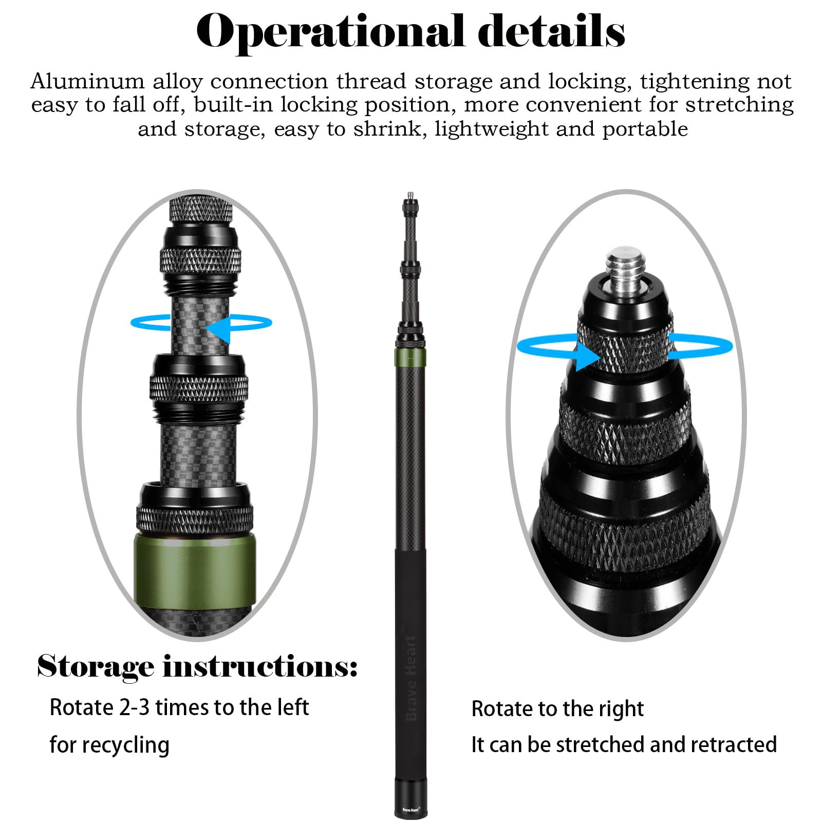 Insta 360 X3 Accessories REYGEAK 10ft Long Selfie Stick Pole