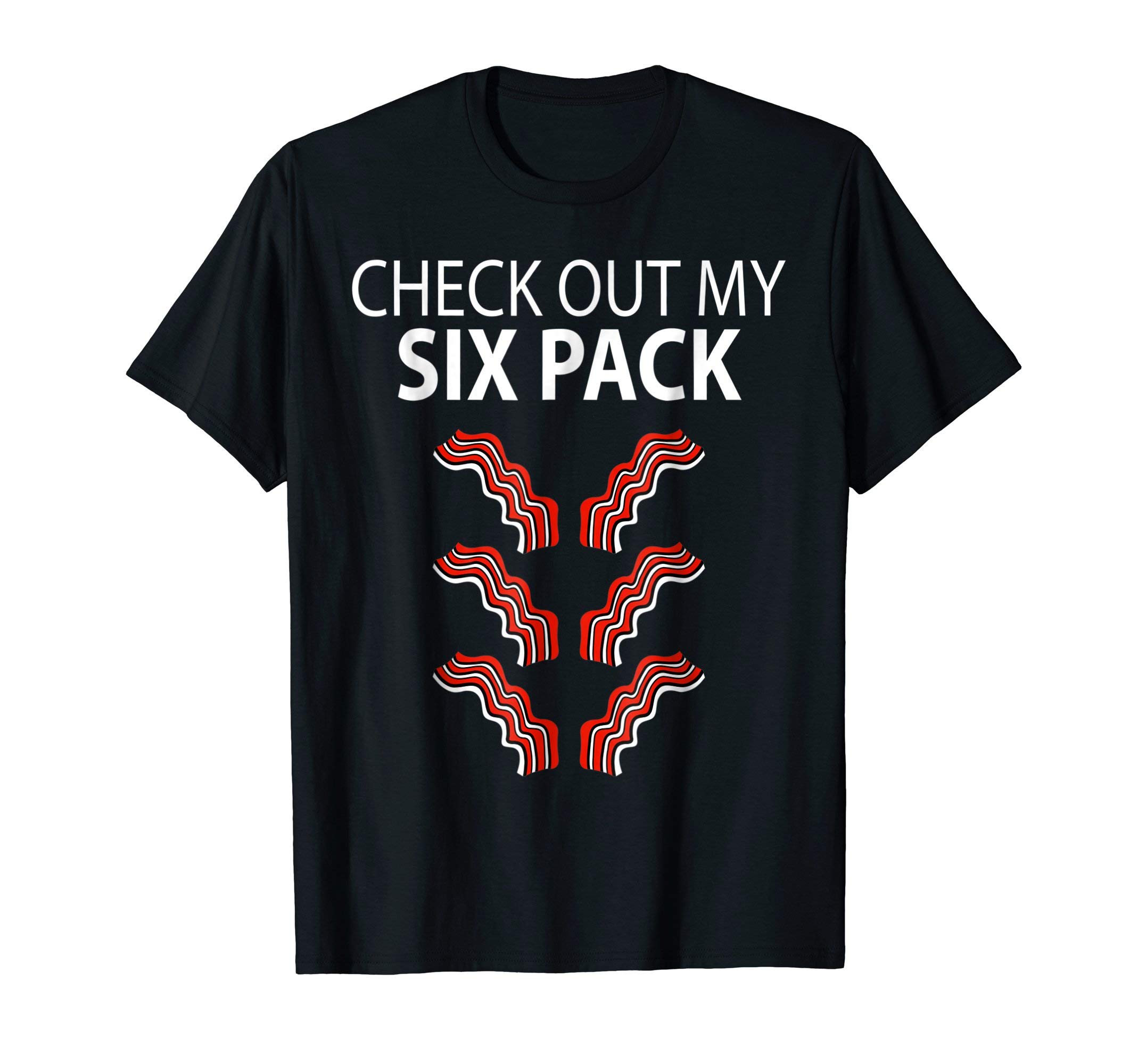 Check Out My Six Pack Funny Bacon T Shirt Simple T-Shirt