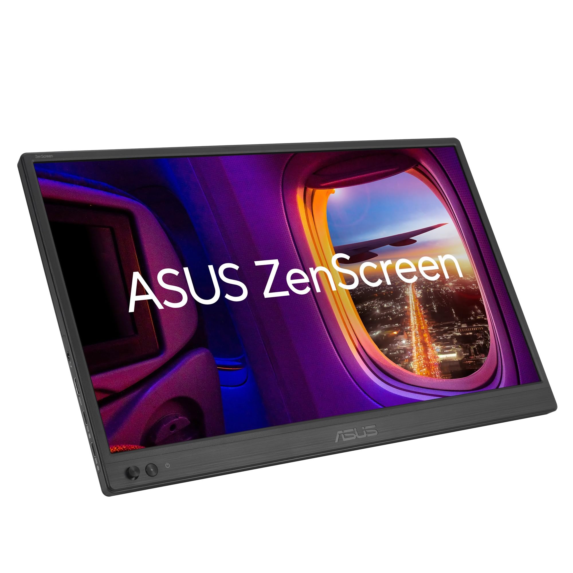 ASUS ZenScreen MB169CK, Monitor Portatile da 15,6", Full HD IPS (1920x1080), Doppia Porta USB-C, Mini-HDMI, Tecnologia Flicker Free e Filtro Luce Blu, Superficie Anti-riflesso, Nero