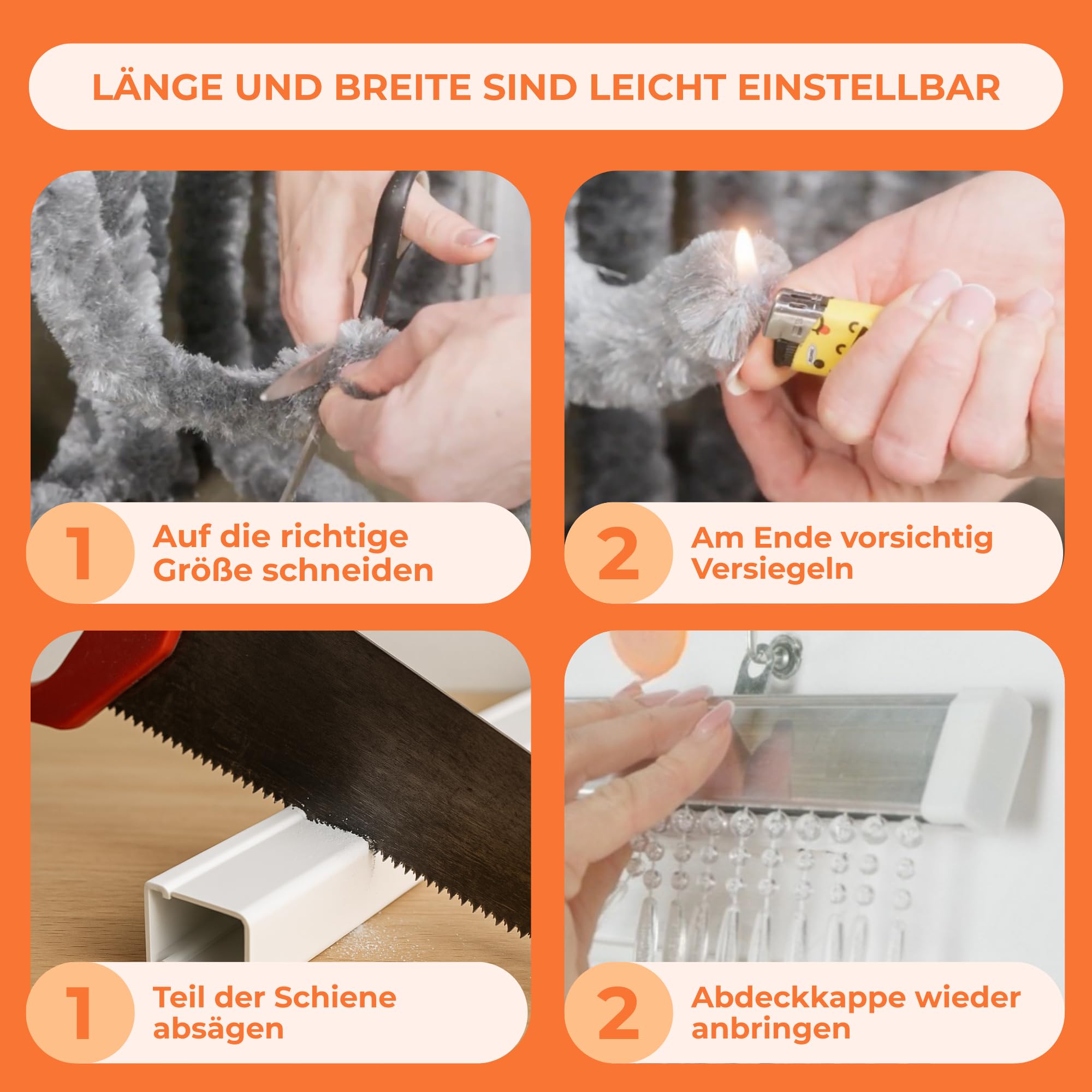 Trente Perlenvorhang Verschiedene Größen und Farben, Balkontür Fliegengitter, Insektenschutz Perlen, Fliegenvorhang Transparent 100 x 230 cm