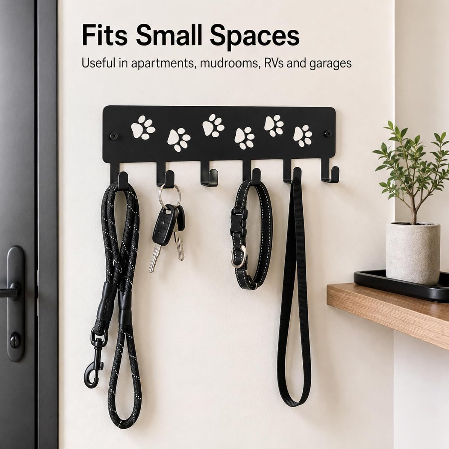 Key Holder Wall Mount, Decorative Cute Storage Rack, Metal Key Hanging Hangers Wall Mounted Racks with 6 Hooks for Entryway, Office, Living Wall Decoration