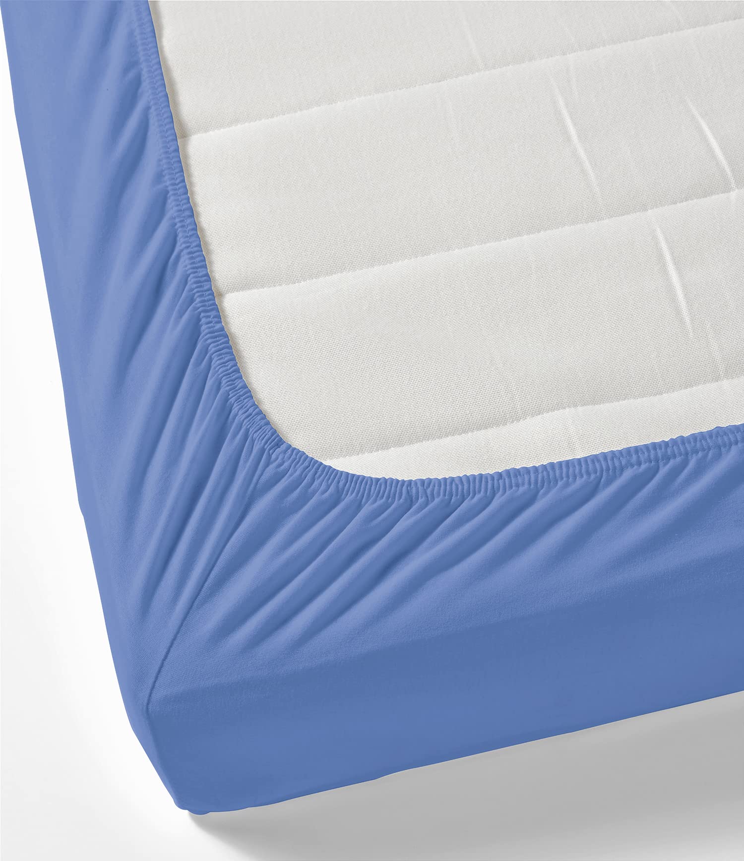 Set di lenzuola in 100% puro cotone a 1000 fili, set di lenzuola king size blu