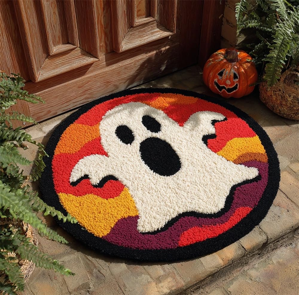 kitphoenix Rug Hooking Kit Halloween Ghost Pumpkin