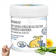 Dog Ear Wipes - Dog Ear Cleaning Wipes - Cleaning, Soothing, and Deodorizing Itchy Ears,Soft & Easy Otic Cleaning Pads - Cleanse Away Dirt and Debris,Dog Ear Cleaner (Cherry Blossom)