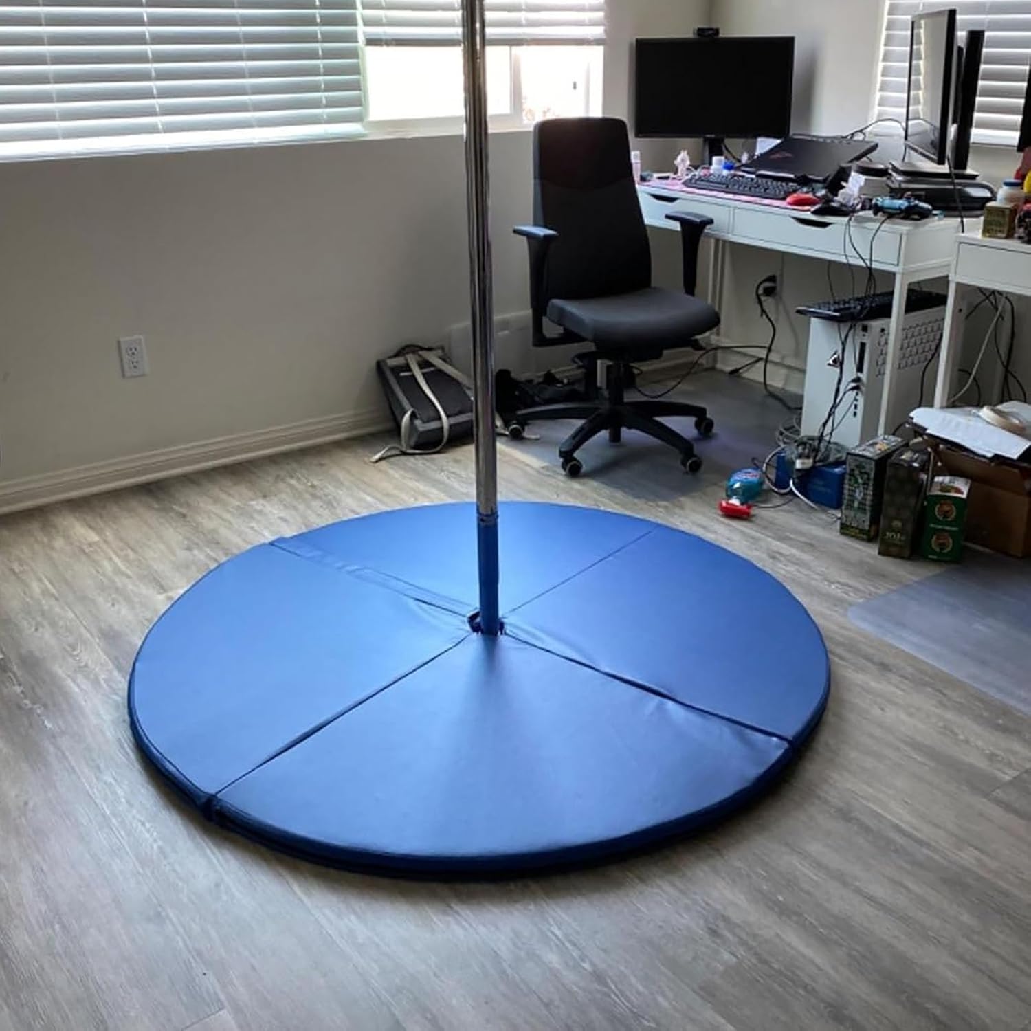 Portable Steel Pipe Crash Mat for Pole Dance & Yoga - Foldable Safety Cushion for Home Workout, Fitness Training, Dance Practice, Gymnastics, Exercise Mat