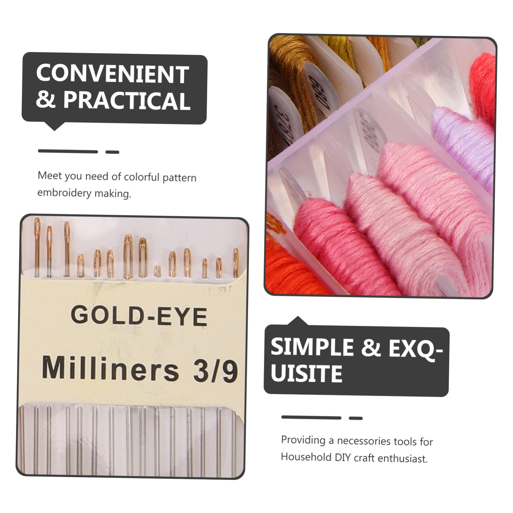 Gatuida Kit de Bordado con Caja para Principiantes de 50 Colores