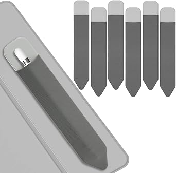 Apple Pencil Holder, 6 Pack Pen Sleeve for Apple Pencil 1st 2nd Generation Case, Upgraded Elastic Stylus Pocket 6 Pcs Gray