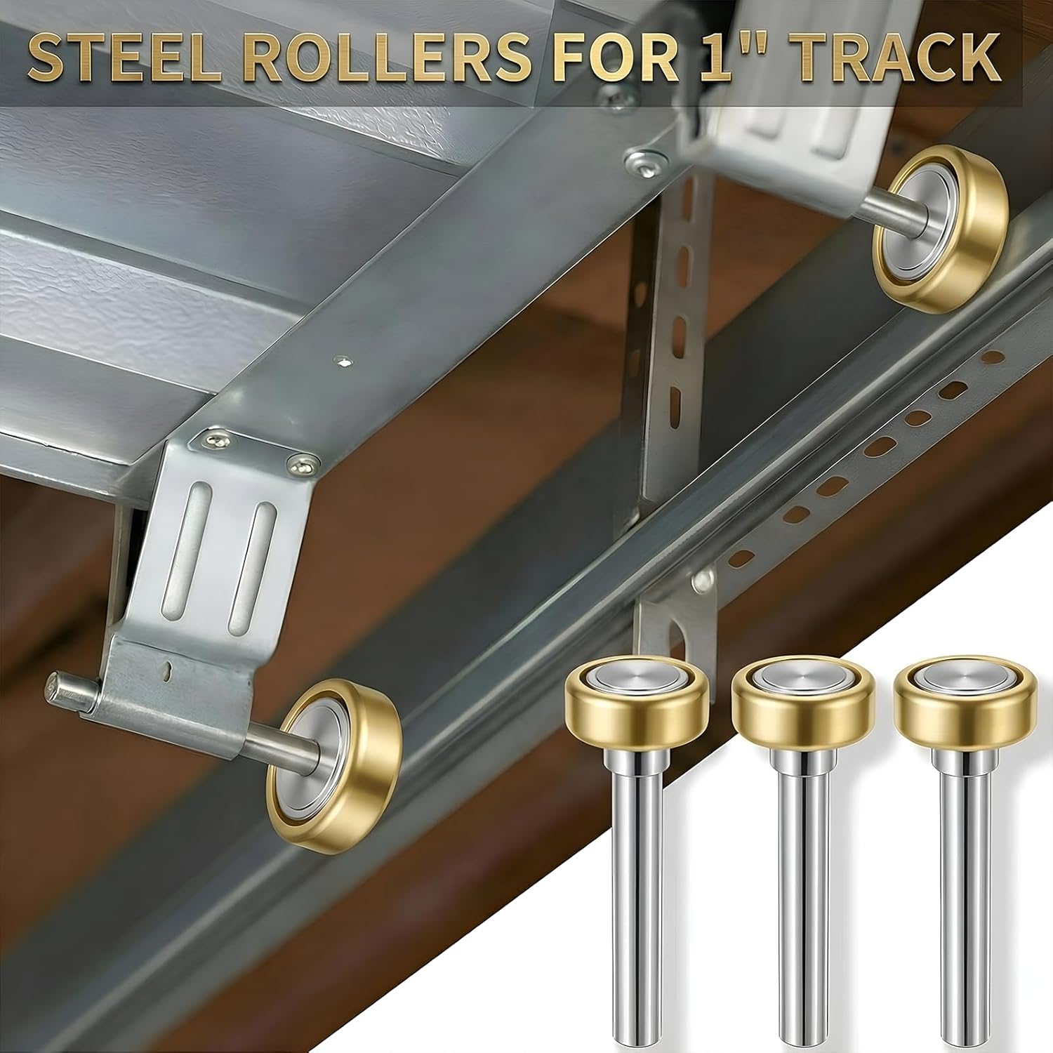 24 Pack 1" Truck Trailer Door Rollers,Box Truck, Heavy-Duty Truck Trailer Door Wheels Rollers Replacement Parts Hardware,Commercial Vehicle Doors 7/16'' Diameter X 2-3/4'' Long Rod